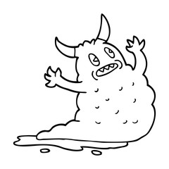line drawing cartoon demon