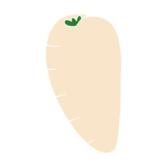 cartoon doodle root vegetable