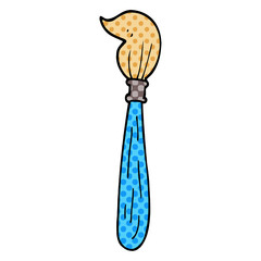 cartoon doodle paint brush