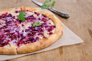 Traditional sweet pizza