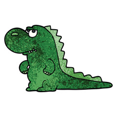 cartoon doodle annoyed dinosaur