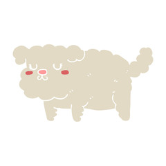 flat color style cartoon dog