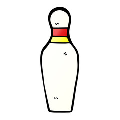 cartoon doodle bowling pin