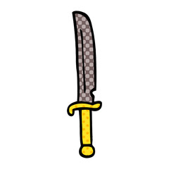 cartoon doodle knife