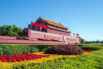 Fototapeta na wymiar Beijing Tiananmen before the National Day