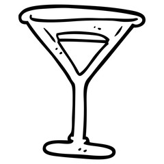 line drawing cartoon martini