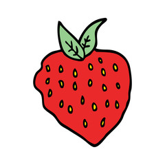 cartoon doodle strawberry