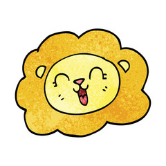 cartoon doodle lion