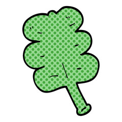 cartoon doodle leaf