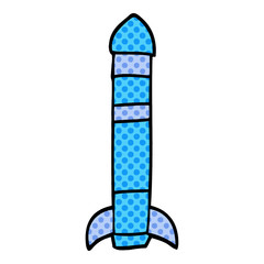 cartoon doodle tall rocket