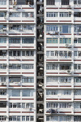Exterior of High rise residential building in Hong Kong