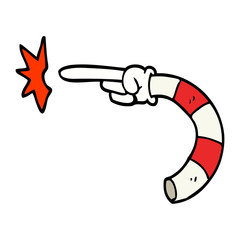 cartoon doodle pointing hand