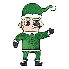 cartoon doodle christmas elf