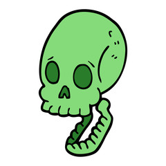cartoon doodle skull
