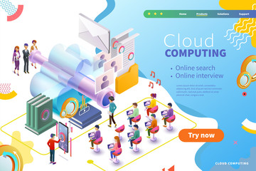 3d isometric cloud computing