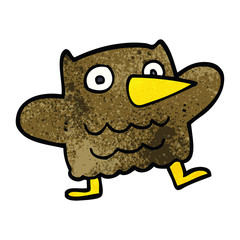 funny cartoon doodle owl
