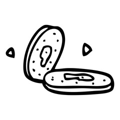 line drawing cartoon gold coins