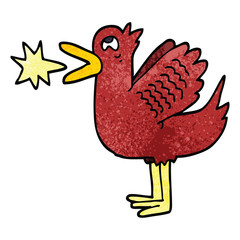 cartoon doodle quacking duck