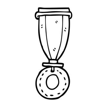 recommend clip art: line drawing cartoon medal