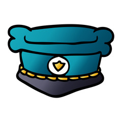 cartoon doodle police hat