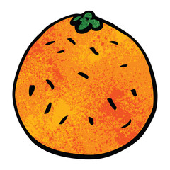 cartoon doodle citrus orange