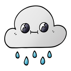 cartoon doodle rain cloud