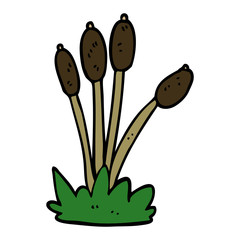 cartoon doodle bed of reeds