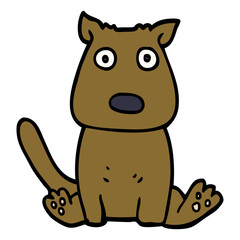 cartoon doodle calm dog