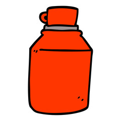 cartoon doodle hot drinks flask