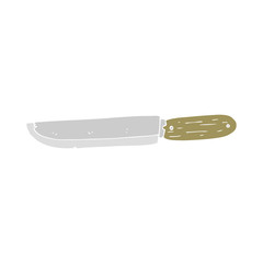 flat color illustration of a cartoon knife