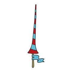 cartoon doodle medieval lance