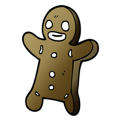 cartoon doodle gingerbread man