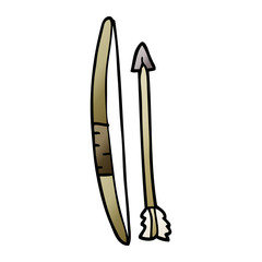 cartoon doodle of a bow and arrow