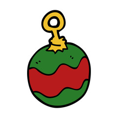 cartoon doodle christmas bauble