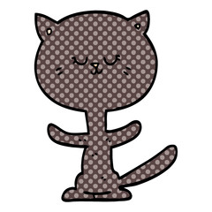 cartoon doodle happy cat