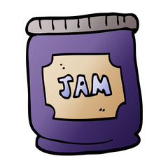 cartoon doodle jam pot