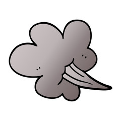 cartoon doodle whooshing cloud