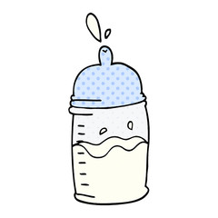 cartoon doodle baby bottle