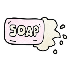 cartoon doodle bar of soap