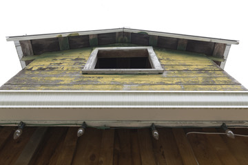 old wooden house window detail 