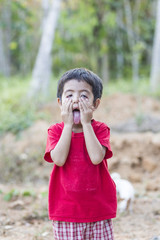Fototapeta premium Tongue wry face