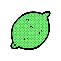 cartoon doodle lime fruit