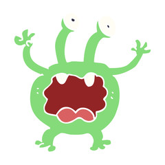 cartoon doodle monster