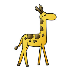 cartoon doodle funny giraffe