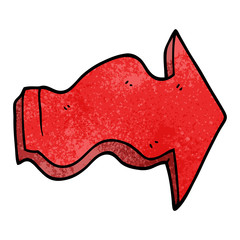 cartoon doodle pointing arrow