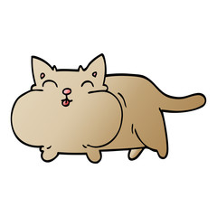 cartoon doodle happy cat
