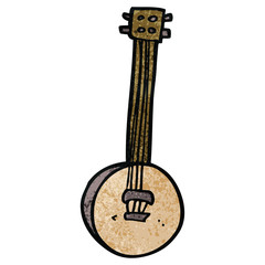 Naklejka premium cartoon doodle old banjo