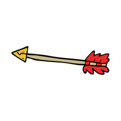cartoon doodle long arrow