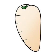 cartoon doodle root vegetable