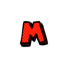 cartoon doodle letter m